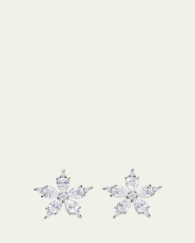 Stellanise 18K White Gold Diamond Stud Earrings